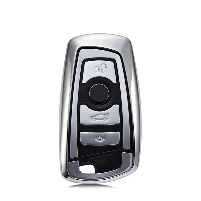 Автомобильный Стайлинг ТПУ ключи чехол подходит для BMW E30 E34 E36 E39 E46 F10 F11 F31 G30 M производительности X1 F48 X3 X4 X5 автомобильные аксессуары - Название цвета: Серебристый