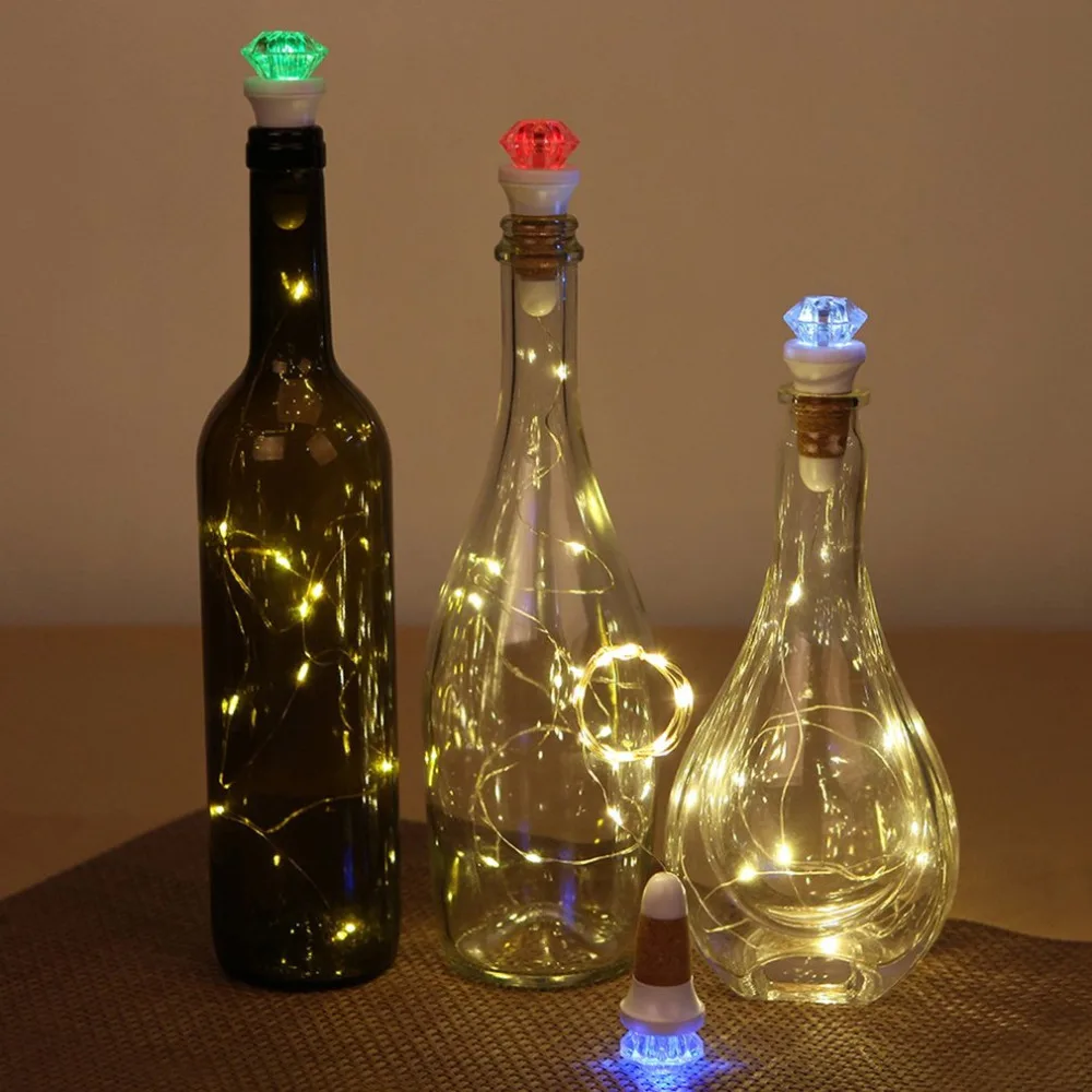 LED String Lights USB Rechargeable Fairy Lights Wine Bottle Stopper Cork Lamp 