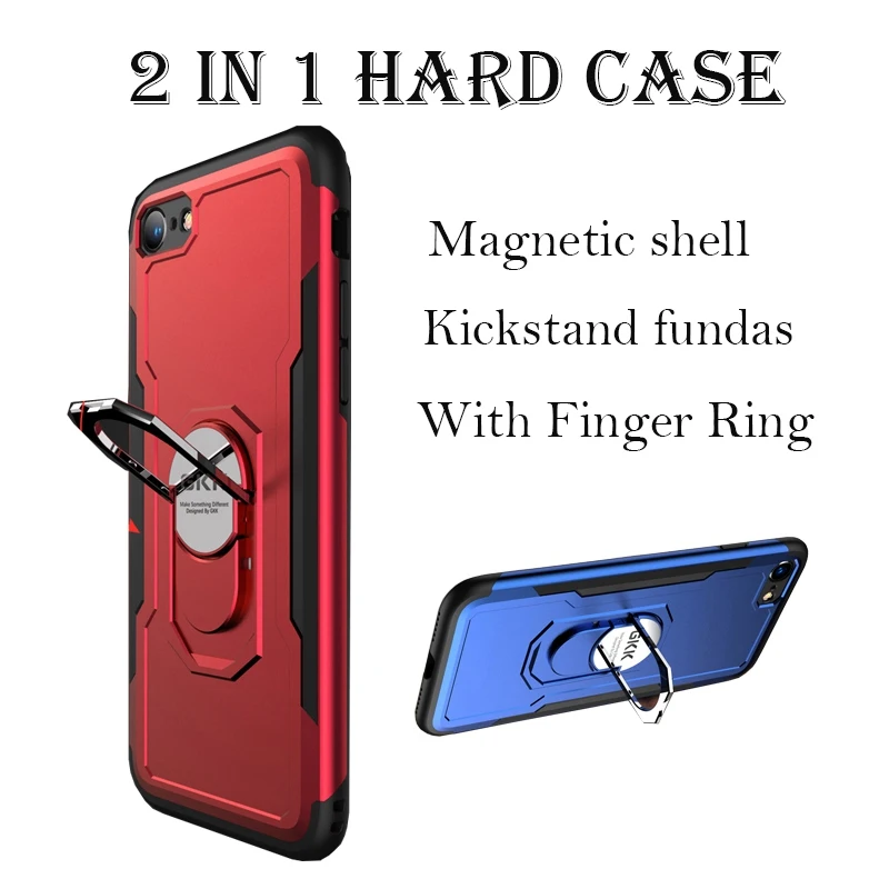 

Kickstand Magnetic Case for iPhone X XR XS Max Case Adsorption for iPhone 5 SE 6 6s 7 8 Plus Case Fundas With Finger Ring Coque