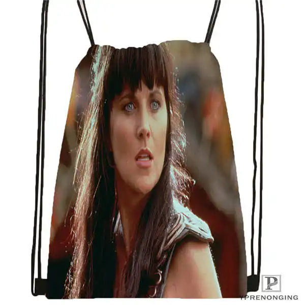 

Custom Xena-big-size-warrior Drawstring Backpack Bag Cute Daypack Kids Satchel (Black Back) 31x40cm#180611-01-32