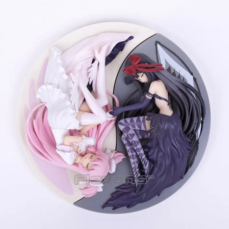 Puella Magi Madoka Magica Kaname Madoka& Devil Akemi Homura Sleeping 1/8 масштаб окрашенная фигурка Коллекционная модель игрушки - Цвет: 1set eyes closed