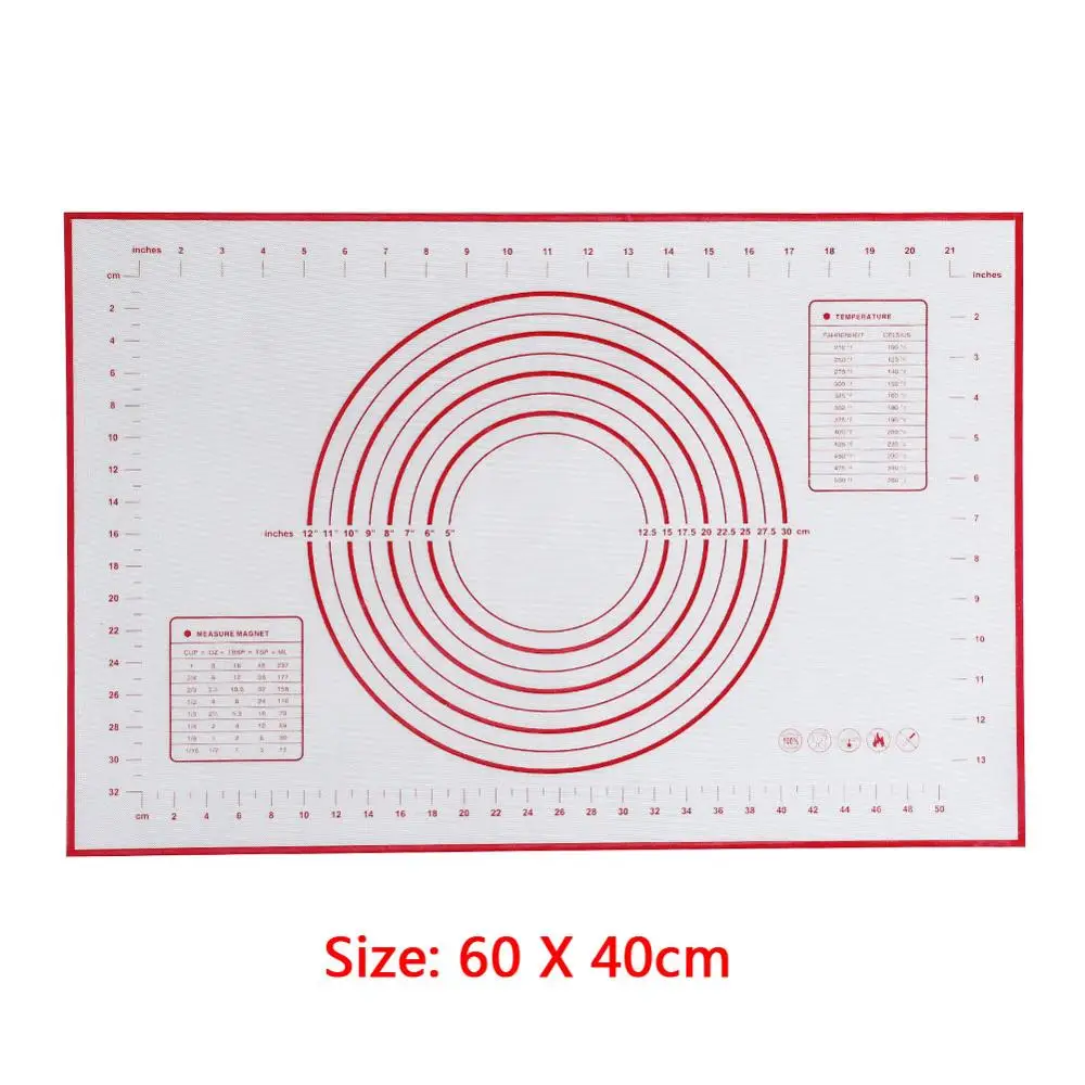 Силиконовый антипригарный коврик для выпечки для печи, раскатки теста, коврик приготовление Торта Глазурь, коврик для выпечки