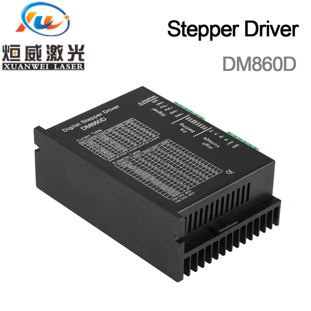 

2Phase Stepper Motor Driver DM860D Current 2.4-7.2A Input Voltage 24-80VDC 20-60VAC Engraving and Cutting Machine