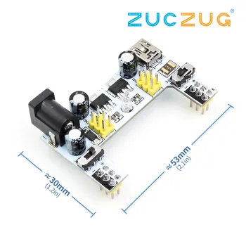 

MB102 DC 7-12V Micro USB Interface Breadboard Power Supply Module MB-102 Module 2 Channel Board Diy Kit