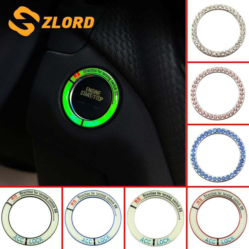 Кольцо для ключей Зажигания Автомобильного Двигателя Zlord наклейки Ford Focus 2 3 4 MK2 MK3