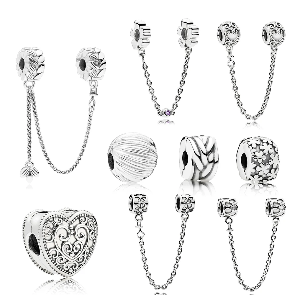 

Fanier 100% 925 Field Of Harvest Of The Seeds Of Silver Daisy Stranded Safety Magic Forest Raindrops Of Chain Power Grains Security