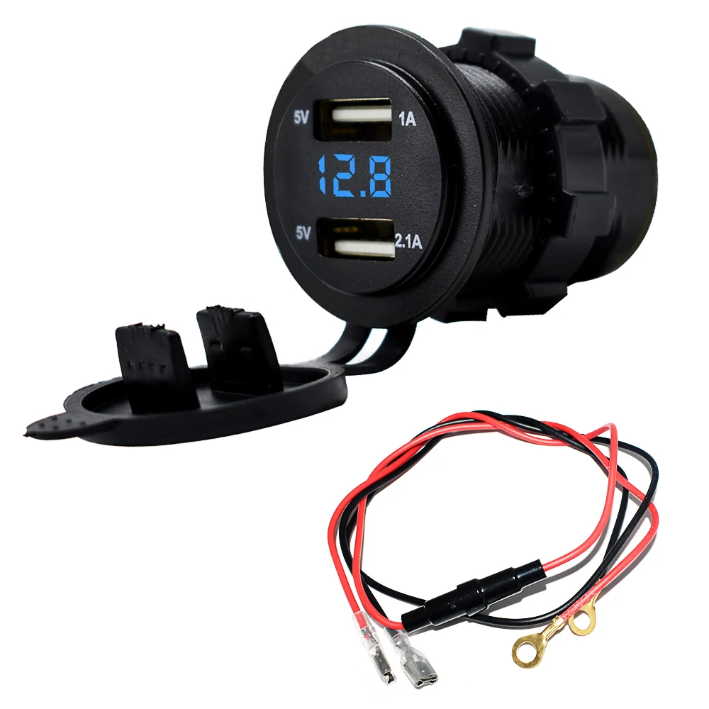 

Dual USB Motorcycle Cigarette Lighter Car Cigarette Lighter Adapter Voltage 3.1A 12-24v for Motorcycle Auto Truck ATV Boat