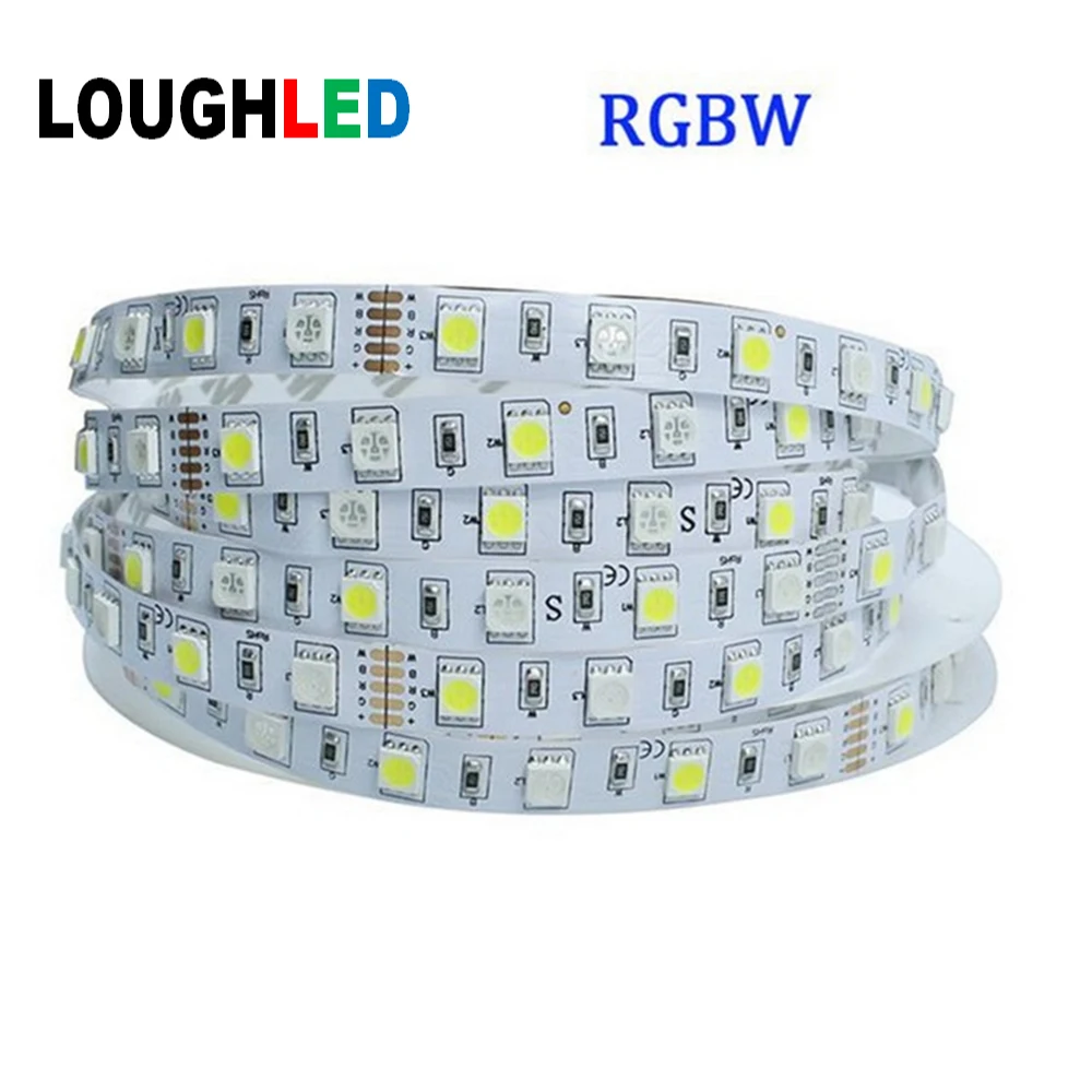 Rgbw гибкие Светодиодные ленты DC12V 60leds/m 3 м двойной стикер на спине SMD5050 Светодиодные ленты света RGB w или rgbww