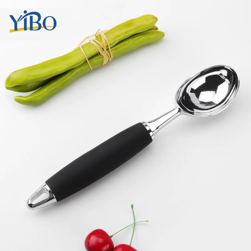 Professional Zinc Alloy Ice Cream Scoop Non slip Plastic Grip Ice Cream
