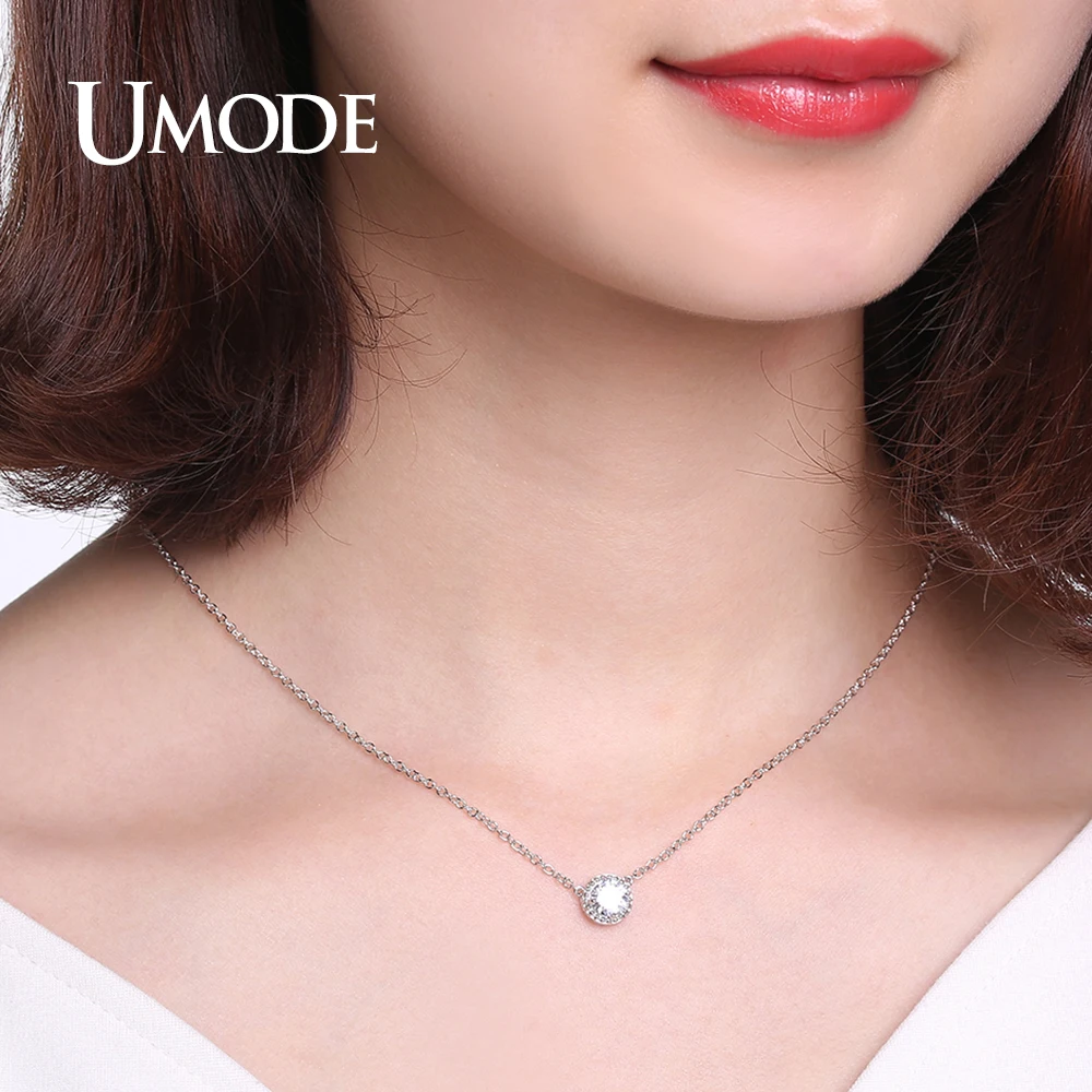 Женское Ожерелье с кулоном UMODE Трендовое ожерелье белого и золотого цвета