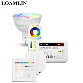 

Milight MR16 4W RGB+CCT Led Bulb 2.4G RF Remote Controllable Wifi Enabled AC85-265V