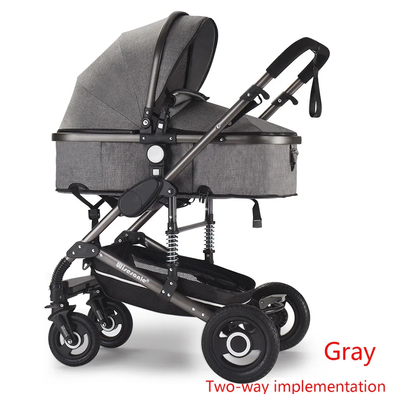 Детская коляска 3 в 1 коляска с автомобильным сиденьем дорожная система детская коляска с автомобильным сиденьем для новорожденных удобная детская коляска - Цвет: Gray Stroller