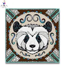 DIY картины маслом по номерам с комплекты животного панда, логотип для стены комнаты декор с рамкой раскраски по номерам на холсте ничья искусство