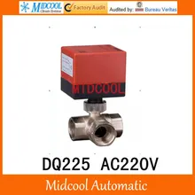 KE устойчивостью центральный кондиционер DQ Серии Электрических двусторонний клапан DQ225 Порт " AC220V