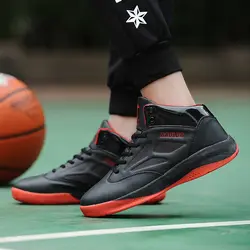 Баскетбольная обувь Для мужчин высокого верха Спорт на открытом воздухе воздушной подушке спортивной Для мужчин обувь удобные дышащие