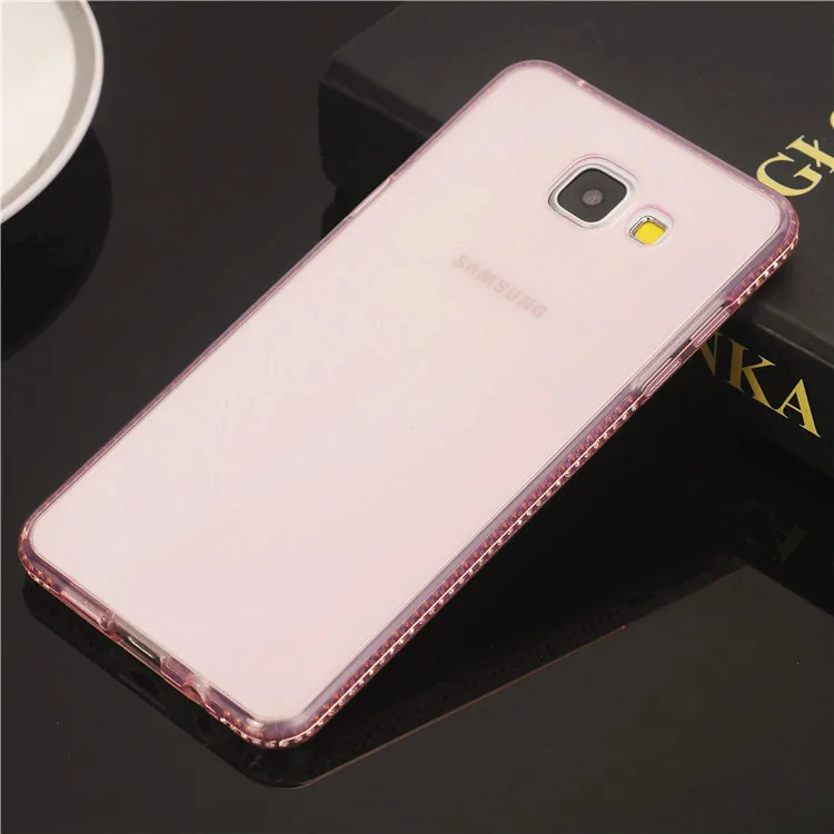 Роскошный алмаз мягкий TPU чехол для samsung Galaxy A3 A5 A7 J3 J5 J7 S6 S7 край S8 S9 плюс Grand Prime Чехлы для крышки Fundas - Цвет: Pink