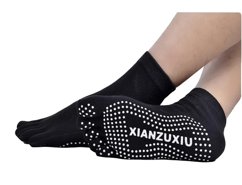 4 пара/лот мужские хлопоковые носки для йоги дышащие Нескользящие медицинские пять пальцев массаж пальцев ног носки с дезодорантом противоскользящие носки