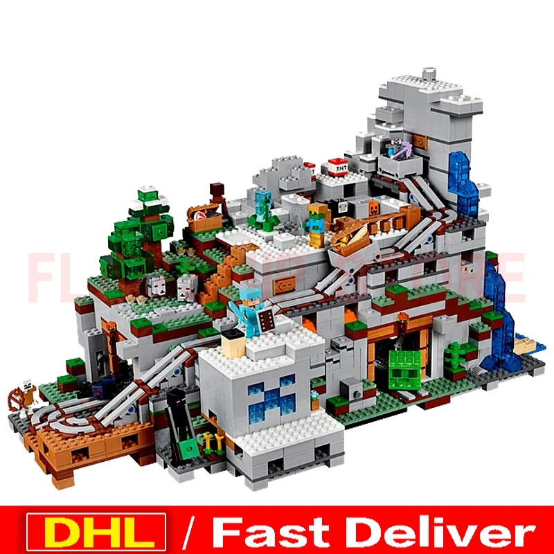 

LP 18032 Model Building Kit Blocks Bricks mechanism 3043pcs The Mountain Cave My worlds Clone lelyings 21137 birthday gifts