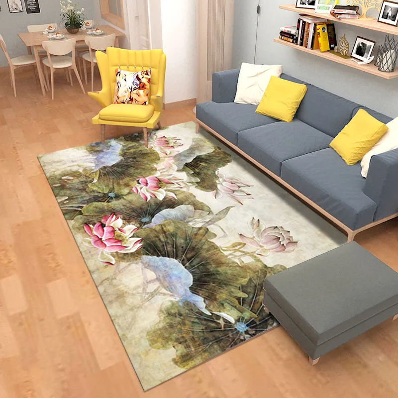 Современный художественный ретро цветочный ковер для гостиной, спальни, противоскользящий большой размер, мягкие ковры 200x300 см, коврики