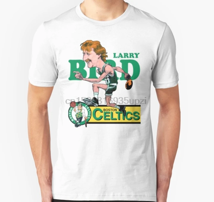 

Men Short sleeve tshirt Larry Bird Retro Basketball Cartoon T Shirt T Shirt Women t-shirt