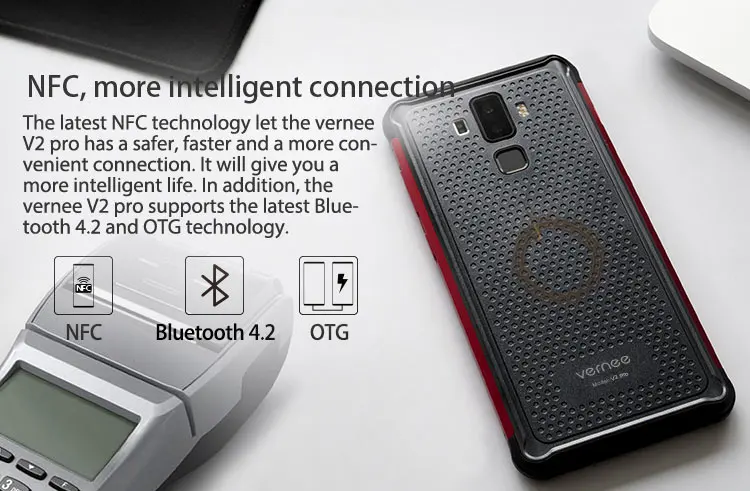 VERNEE V2 PRO 6GB RAM 64GB Helio P23 MTK6763 2.0GHz Octa Core 5.99 Inch IPS Corning Gorilla Glass FHD+ Full Screen Quad Camera IP68 Waterproof Android 8.1 4G LTE Smartphone
