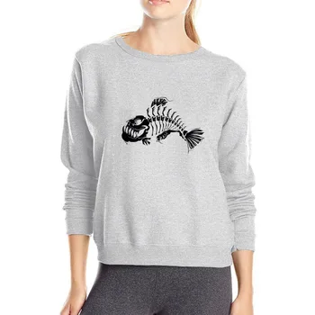 

3D Funny Fish Bone Hoody Women's Outwear Tracksuit Tops Casual Pullover Sweatshirts XXXL Autumn Cotton Hoodies Hot Sale