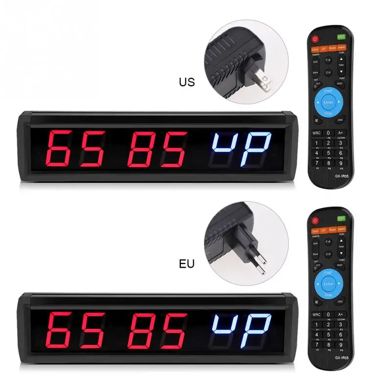 

2.3'' LED Digital Clock Multi-function Programmable Clocks Interval Timer Big Stopwatch Home Gym Fitness Clock Desk Decor