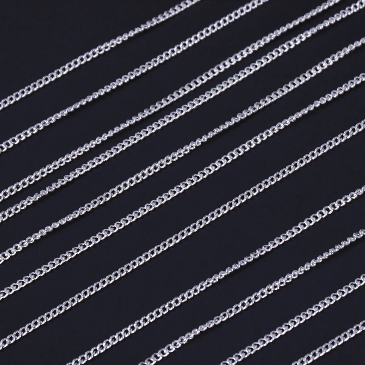 10 м серебряное покрытие цепи для создания украшений 3x2 мм(10 м