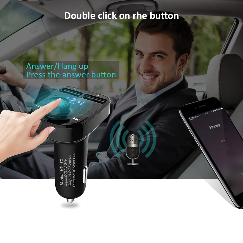 ANLUD Handsfree FM передатчик ЖК дисплей 5 в 3 1 а USB зарядное устройство беспроводной