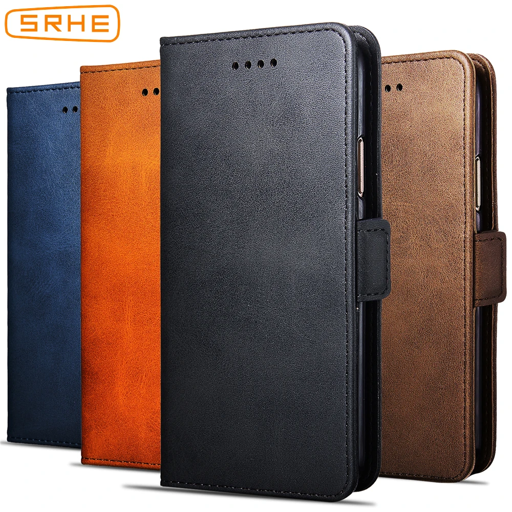 SRHE For OnePlus 6T Case Cover Business Flip Leather One Plus 1+6t Oneplus6T With Magnet Holder 6.4 inch | Мобильные телефоны и