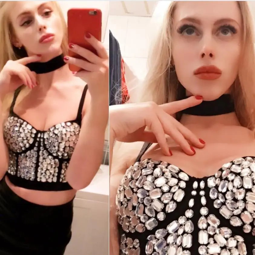 Женский бюстгальтер с бриллиантами и жемчугом|pearl bralet|bustier brawomen's bustier bra |