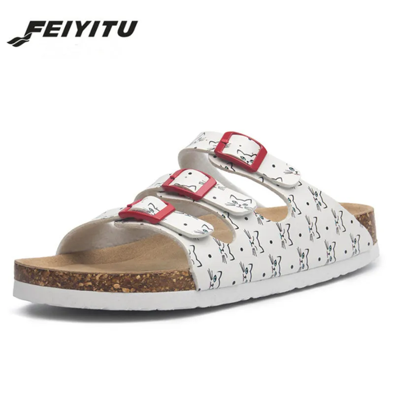 

FeiYiTu New Summer Cork Sandals Casual Women Mixed Color Flip Flops Valentine Shoes Zapatos Mujer Sandalias Plus Size 35-43