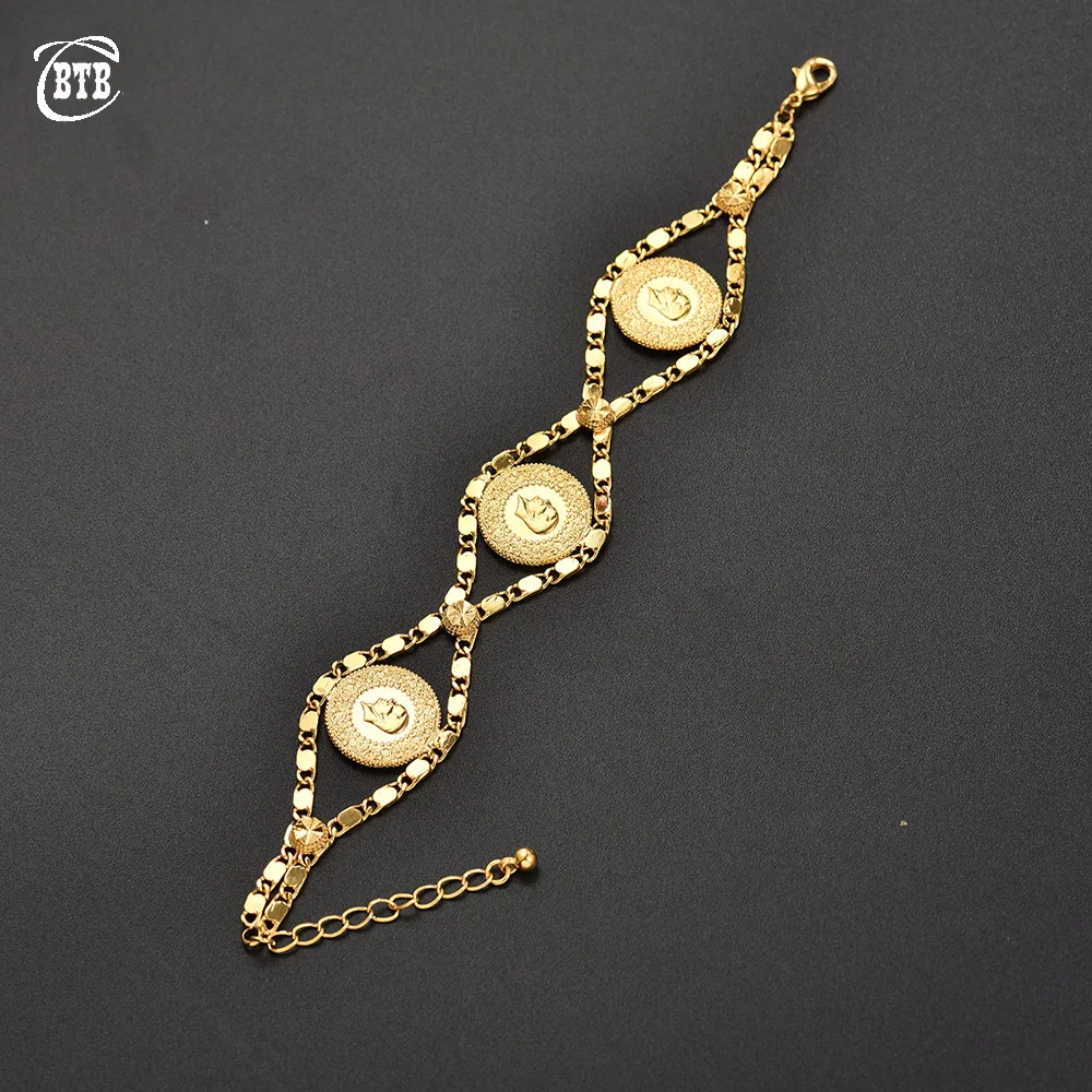 Арабские Ювелирные изделия в африканском стиле длина 24 см индейка Монета браслет для женщин золотой цвет турки симгеси османли тураси мусульманский ислам браслет