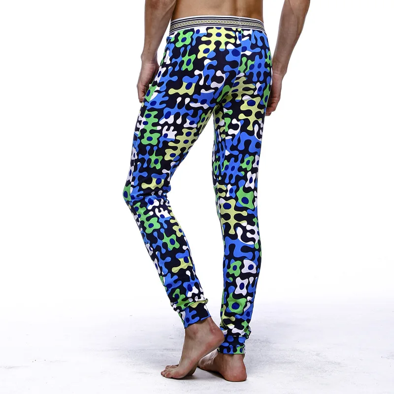 best mens long underwear Men's Wholesale Printing Cotton U Convex Design Long Johns Leggings Home Furnishing Modal Warm Pants long johns pants