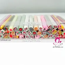 DHL-2500 шт. ногтей украшения Фрукты Гончих 5 мм Дизайн Ногтей Фрукты Стикеры A_Grade Полимерная глина Дизайн ногтей тростника