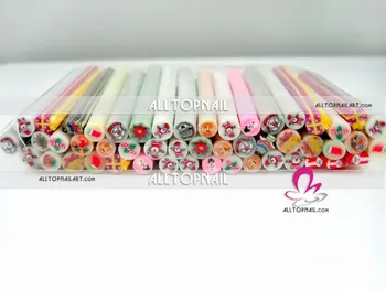 

DHL Free Shipping - 2500pcs Nail Decoration Fruit Canes 5mm Nail Art Fruit Sticker A_Grade Polymer Clay Nail Art Cane