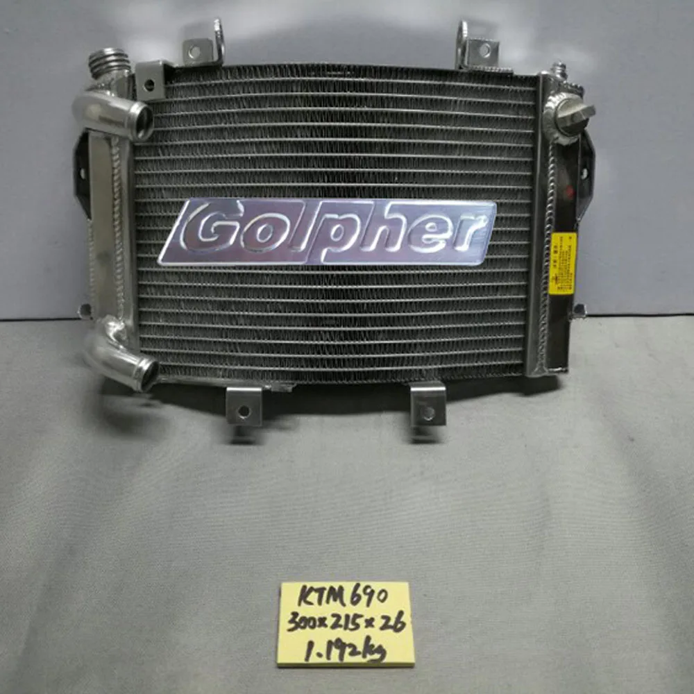 Новая производительность гоночный радиатор для KTM 690 2010- DUKE Премиум полированный алюминиевый радиатор