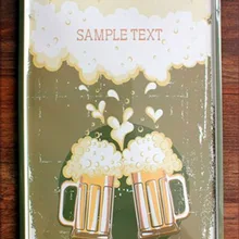 Топ моды YBY01" образец текст" олова признаки пластины Винтаж Металл Картина для бара украшения обои 20x30 см специальное предложение