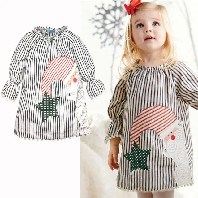 

0-5Y Kid Baby Girls Christmas Dress Casual Dress Tassel Ball Cute Xmas Party Princess Tutu Dresses