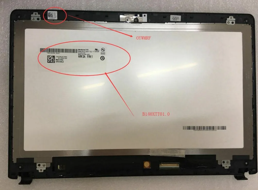 14 дюймов для DELL Vostro 5460 V5460 5470 V5470 5480 V5 ЖК дисплей в сборе CN-0YWMRF 0 ywmrf b140xtt01.0 |