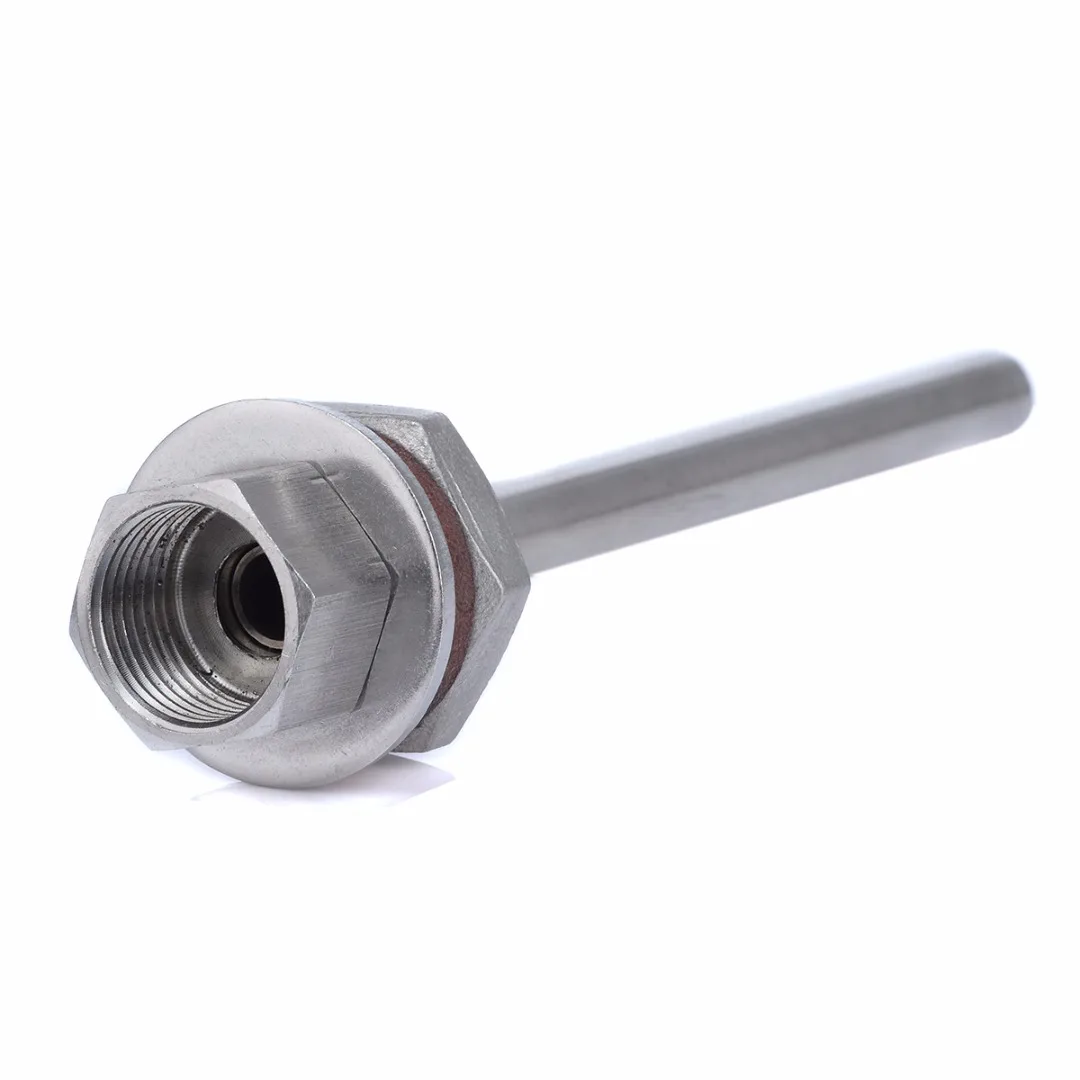 Mayitr 6 Inch Beer Brew Kettle Thermowell + Stainless Washer + 1/2" Lock Nut + Silicone O-rings Homebrew Beer Supplies