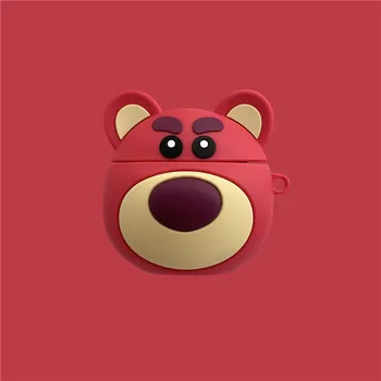 

Toy Story Lots Cute Cartoon Pink Bear Headphone Case for Apple Wireless Bluetooth Earphone Airpods 1 2 Silicone Shockproof Cover