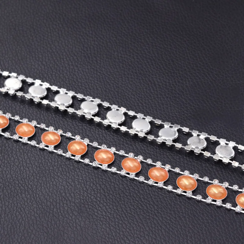 Pearl rhinestone belt patches trimming (1)