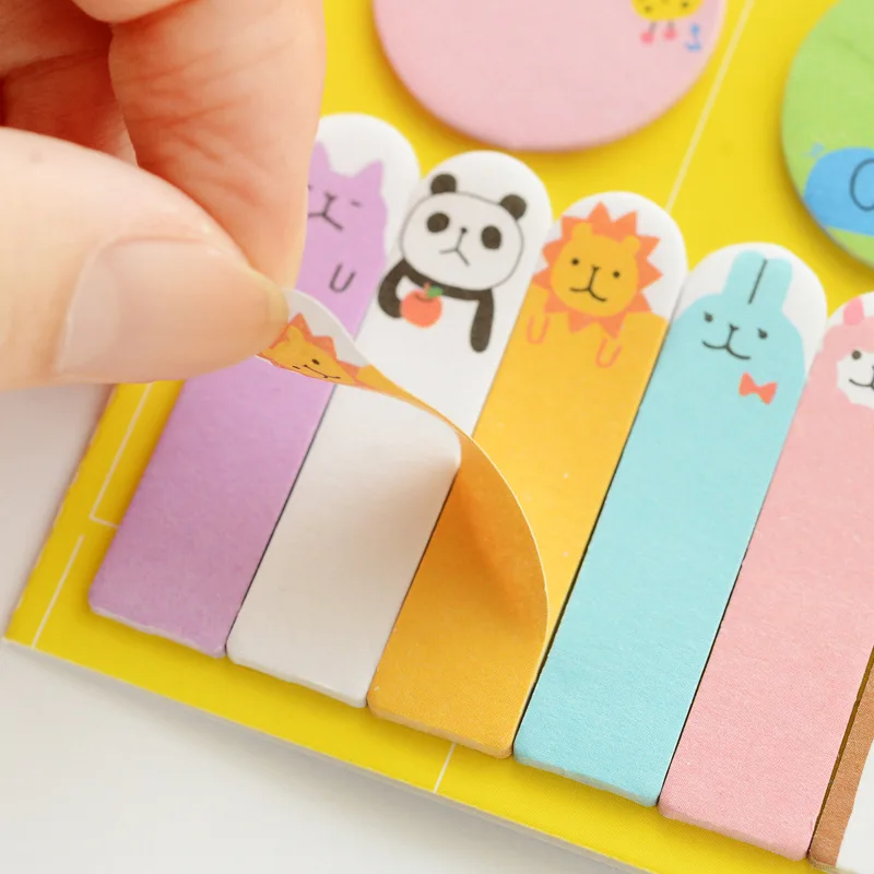 Мини Kawaii Cat Panda блокнот клейкая бумага для заметок наклейки планировщик