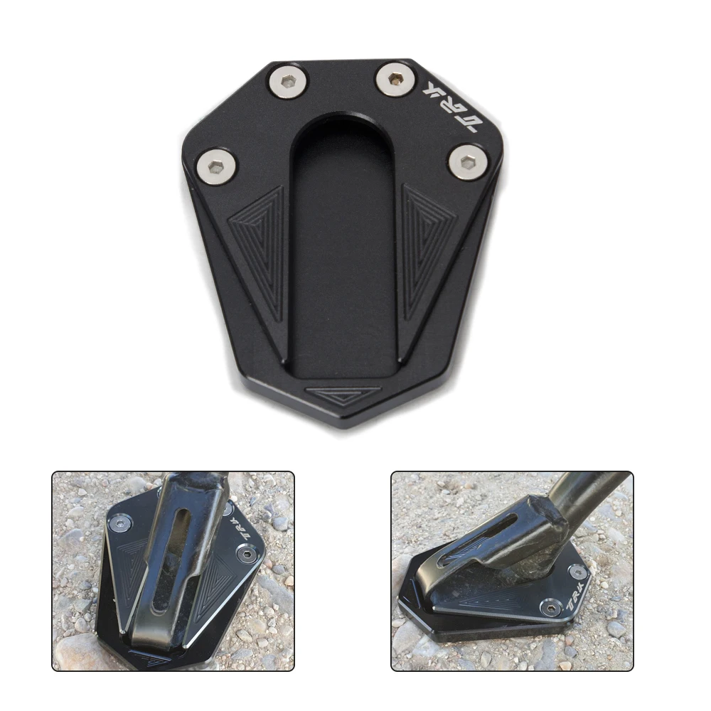 

CNC Aluminum Motorcycle Kickstand Foot Side Stand Extension Pad Support Plate for Benelli TRK 502 2017-2018