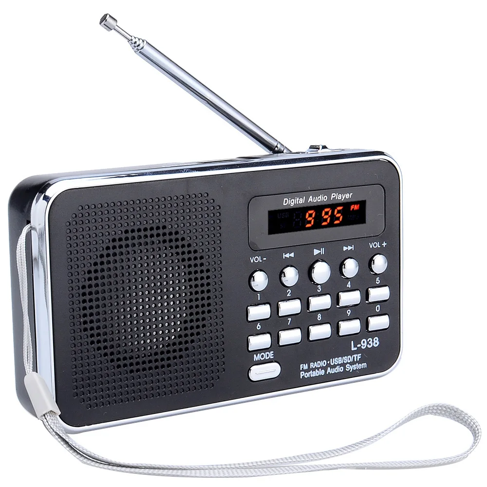 L 938 Portable Digital FM Radio TF Slot USB Mini Speaker