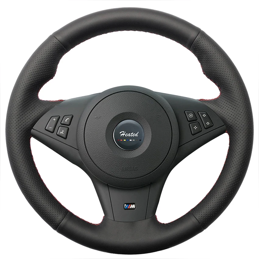 Steering Wheel Cover for BMW E60 E63 E64 M5 2005 2007 car styling Tampa
