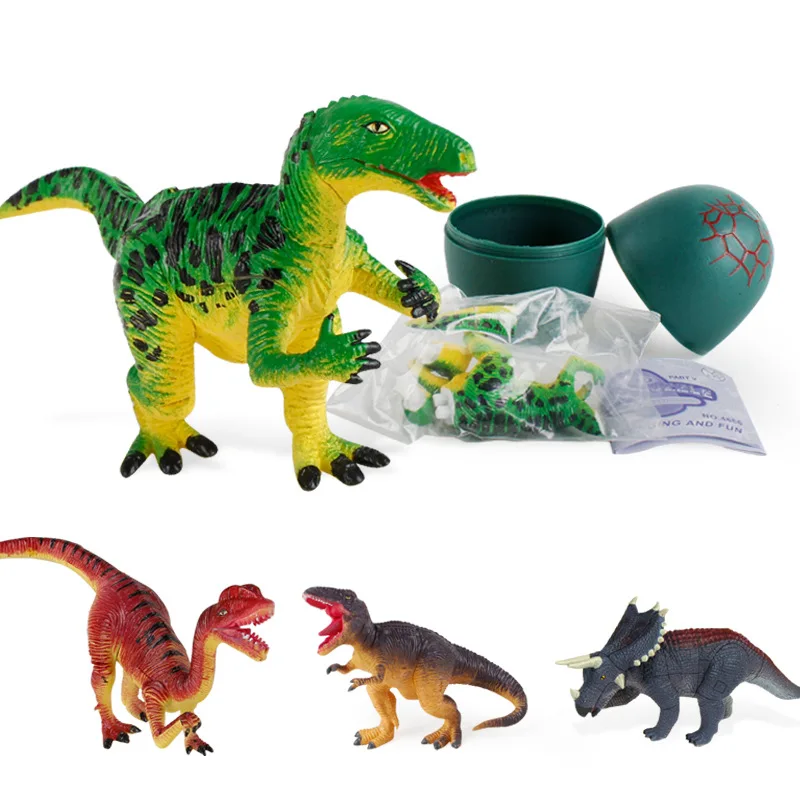 

4pcs/lot Dinosaurs Eggs Building Animal Figures Eggs Surprise Toys DIY Building Toys Boys Gift