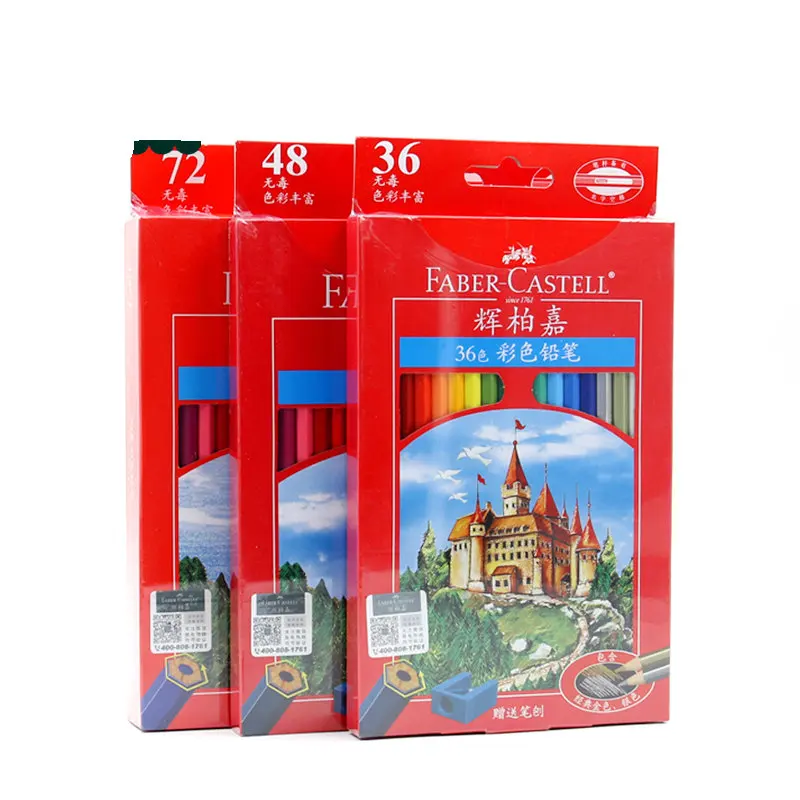

Faber Castell Oil Colored Pencil Castle series 36/48/72 Colors 115748 Colored Pencils For Drawing Sketch