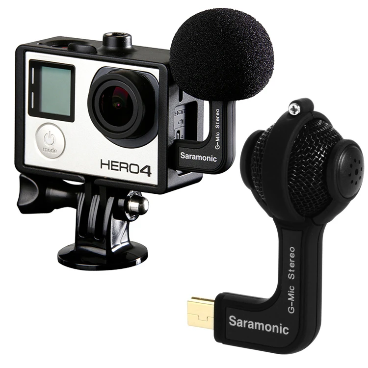 Saramonic G-Mic Gopro Mic аксессуары мини двойной стерео мяч профессиональный микрофон для Gopro Hero4 Hero3+ Hero3 экшн-камер